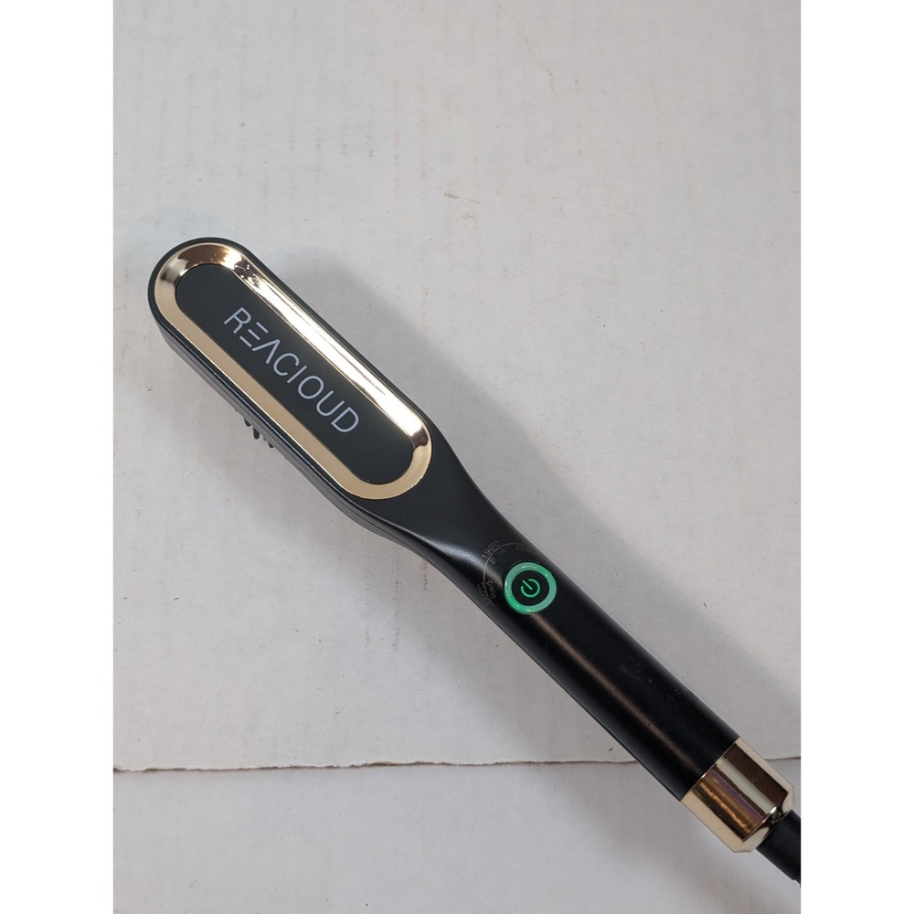 REACLOUD Heated Hair Straightening Brush Black Gold 190°C Tested Works